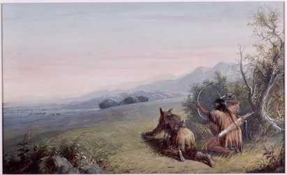 Nadering van bizons, 1837